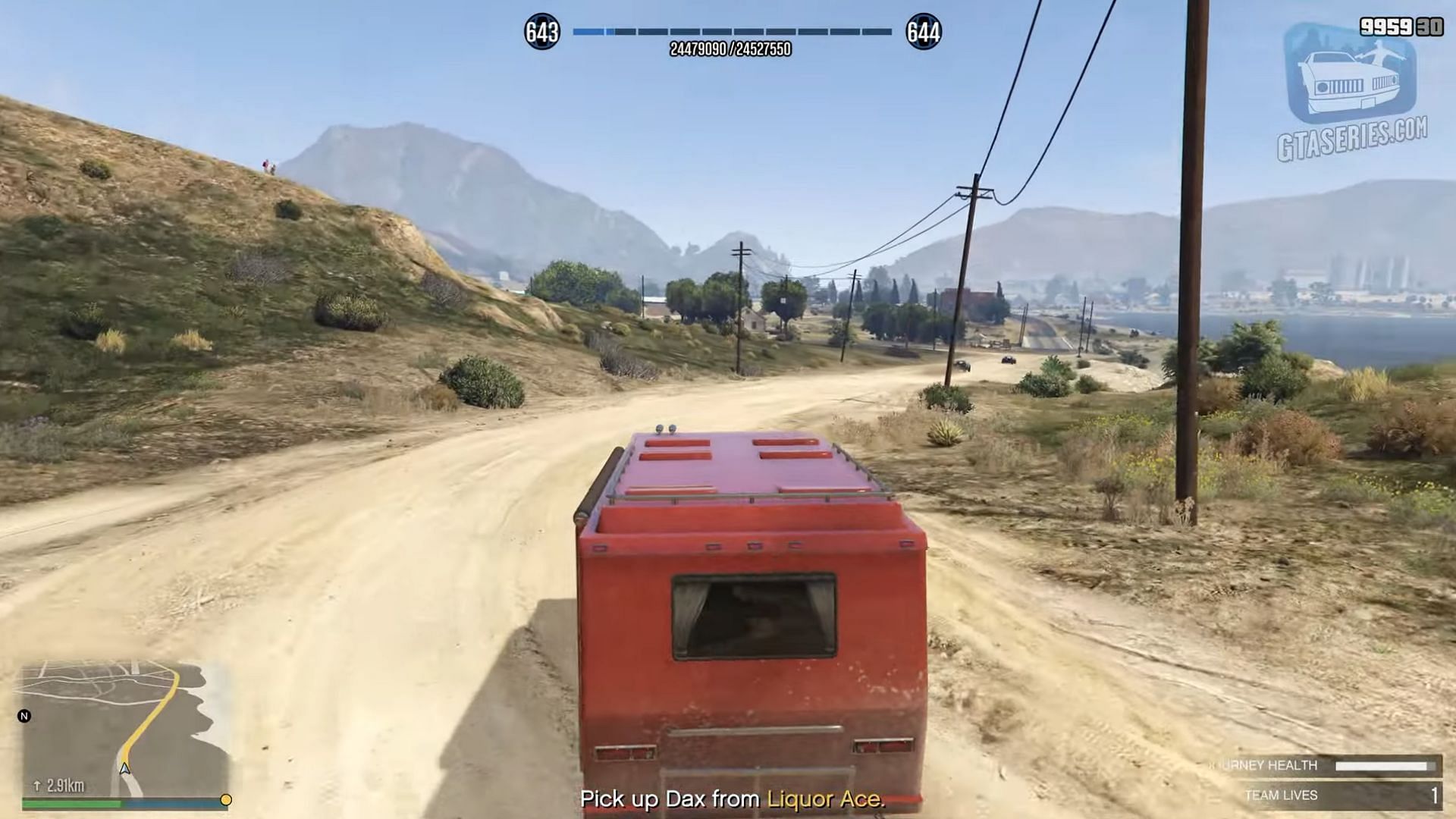 You have to get Dax&#039;s Journey and then pick him up (Image via Rockstar Games)