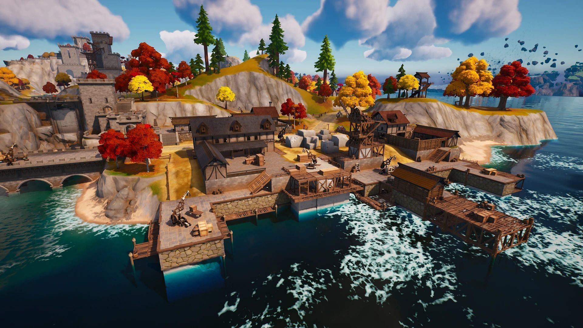 Breakwater Bay is another great spot for less aggressive players (Image via Epic Games)