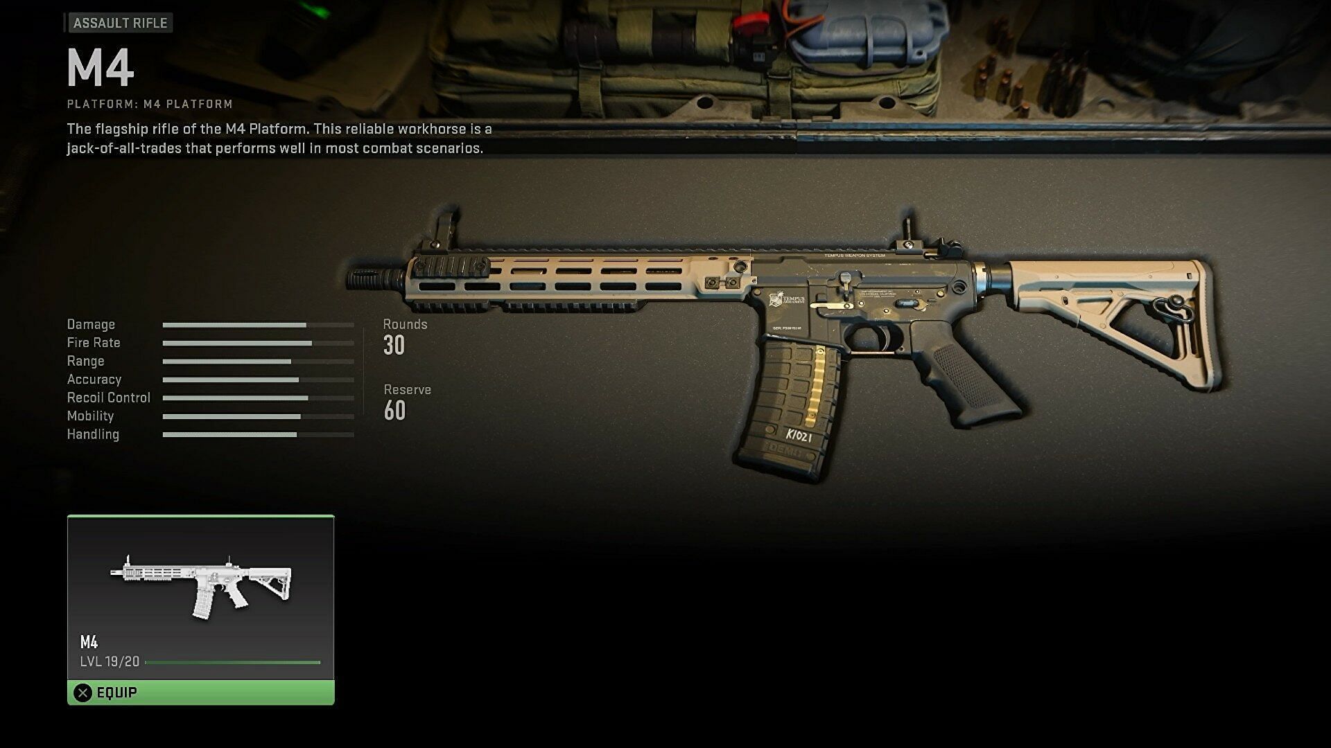 M4 Assault Rifle (Image via Modern Warfare 2)