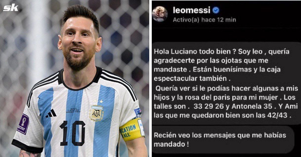 Lionel Messi thanked Luciano, who made customized flip-flops for him 