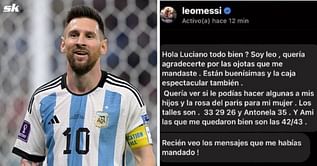 "Hi Luciano, All good?... thank u for the flip flops" - Lionel Messi sends Instagram DM to thank the person who made customized flip flops