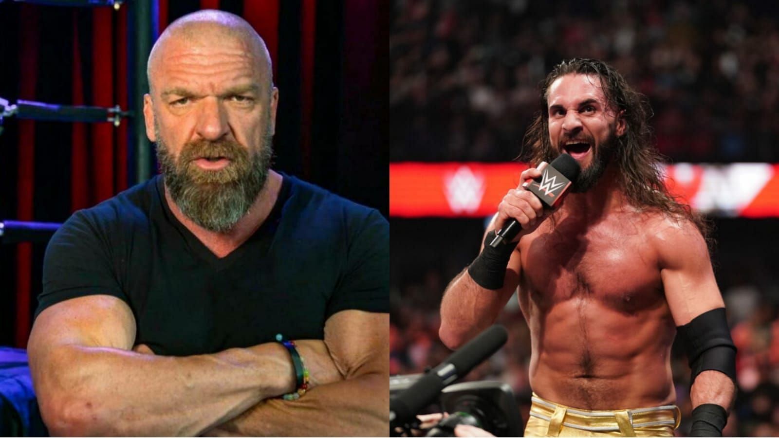 Triple H(left) and Seth Rollins(right)
