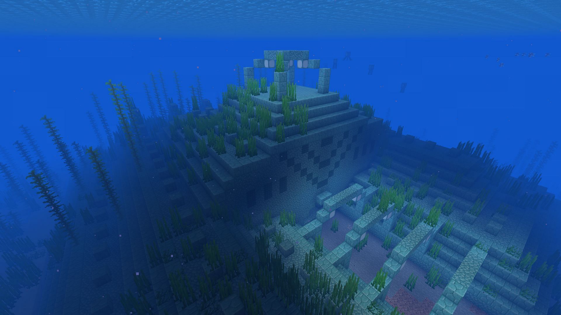 Thousands of players have converted Ocean Monuments into survival bases in Minecraft (Image via Mojang)