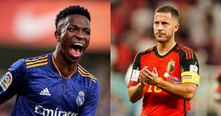 "Legend" - Real Madrid teammates Vinicius Jr and Lucas Vazquez send message to Eden Hazard following Belgium retirement