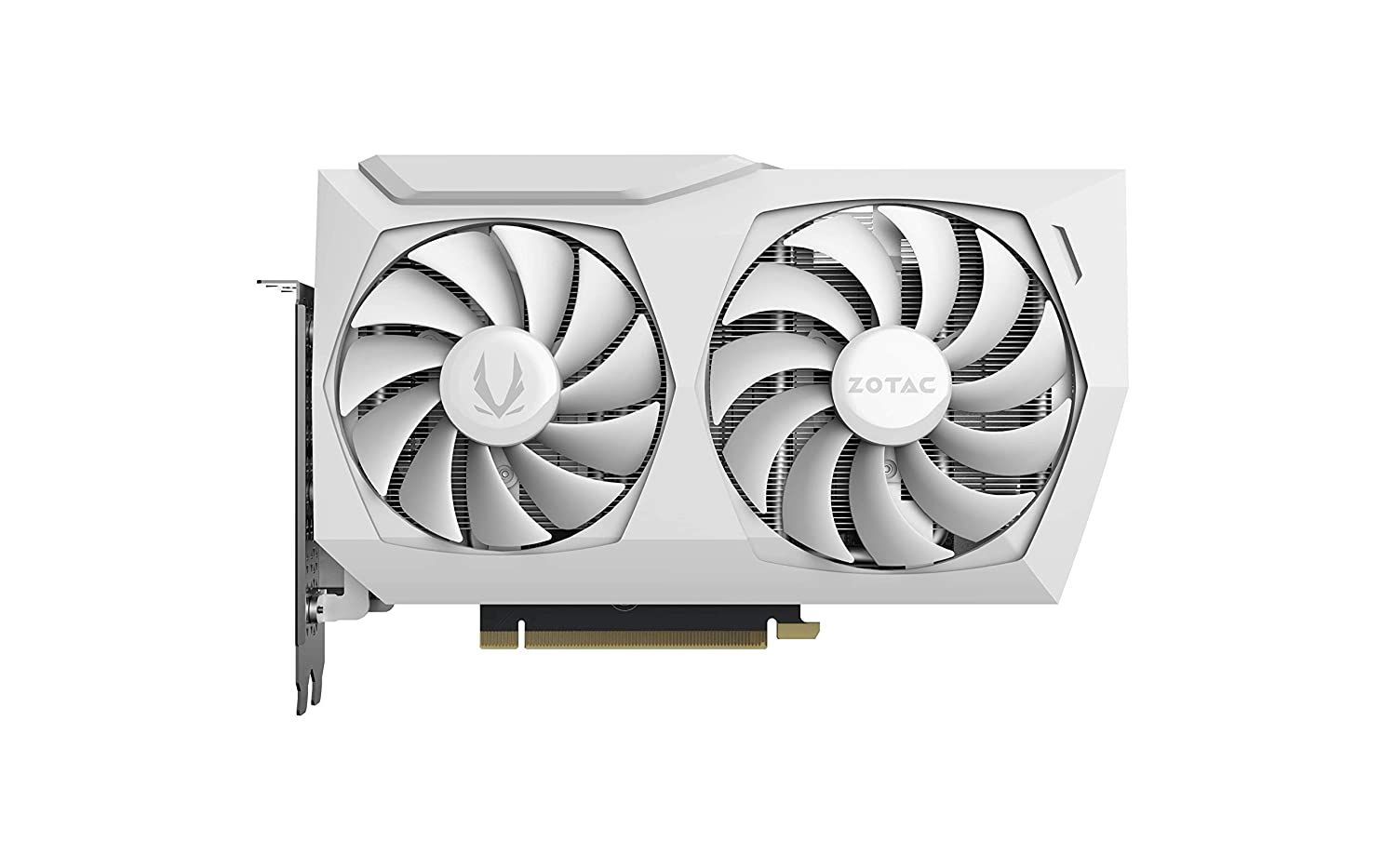 The Zotac RTX 3060 Ti AMP White LHR (Image via Amazon)