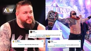"You're a jobber and not on the level of Roman Reigns" - Twitter reacts to AEW star's cryptic post following Kevin Owens' update on WWE future
