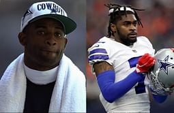 How does Deion Sanders' 40-yard dash compare to Cowboys star Trevon Diggs' time?
