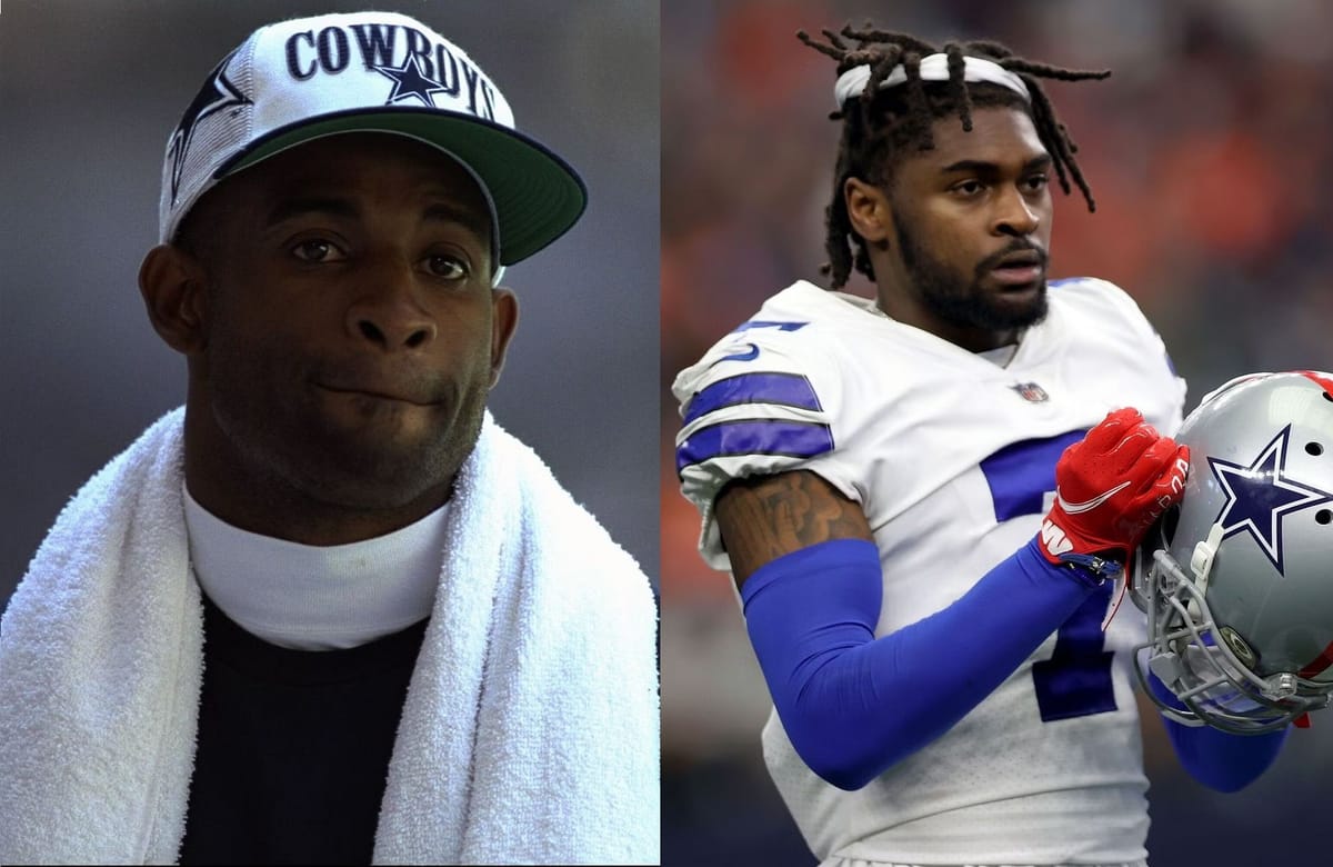 How does Deion Sanders' 40yard dash compare to modern day Cowboys star