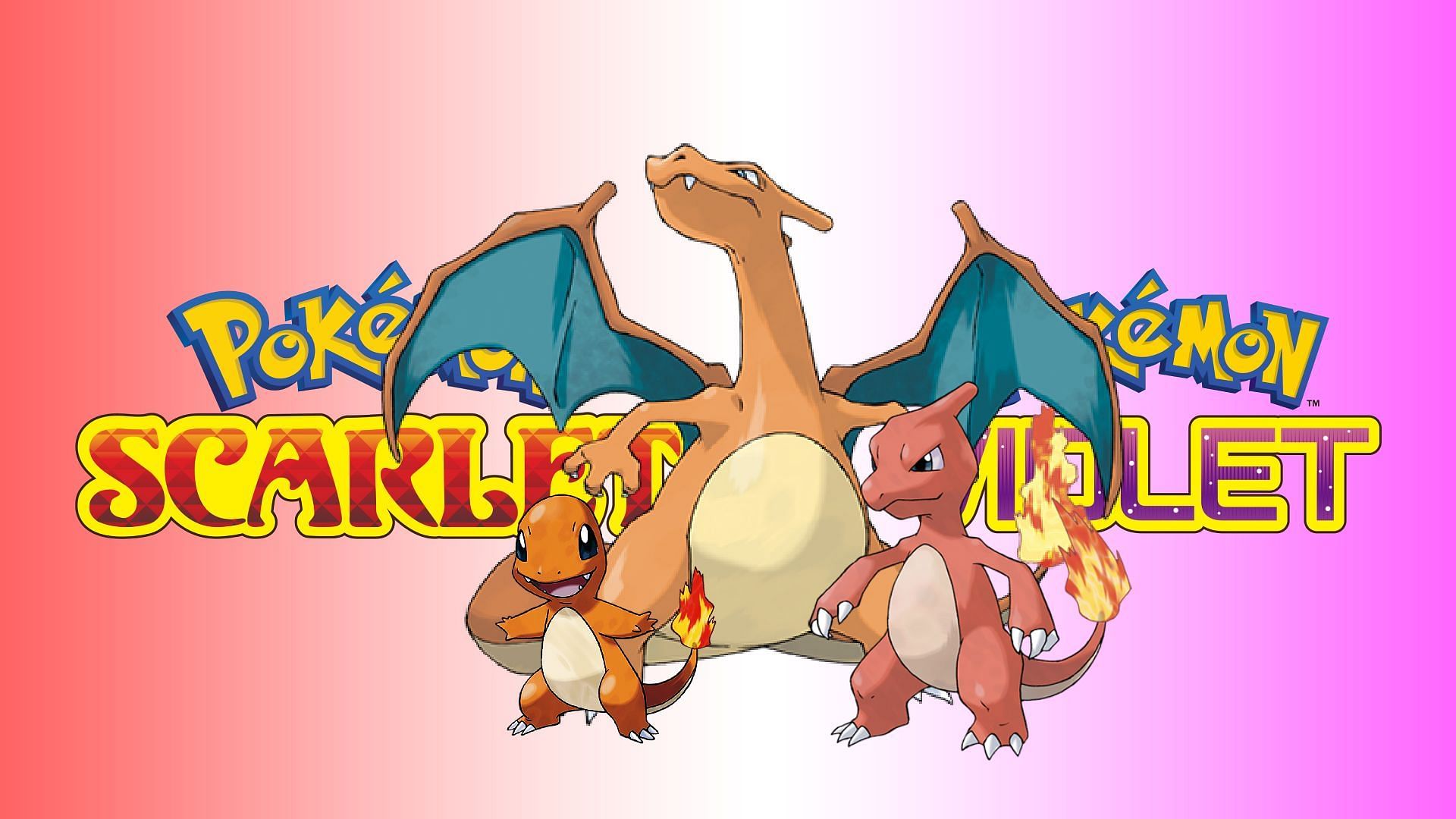 Charizard and its family (Image via Pokemon Scarlet and Violet)