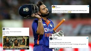 "Fake niggle excuse, or real?"- Fans question BCCI for 'mysteriously dropping' Rishabh Pant from India's squad