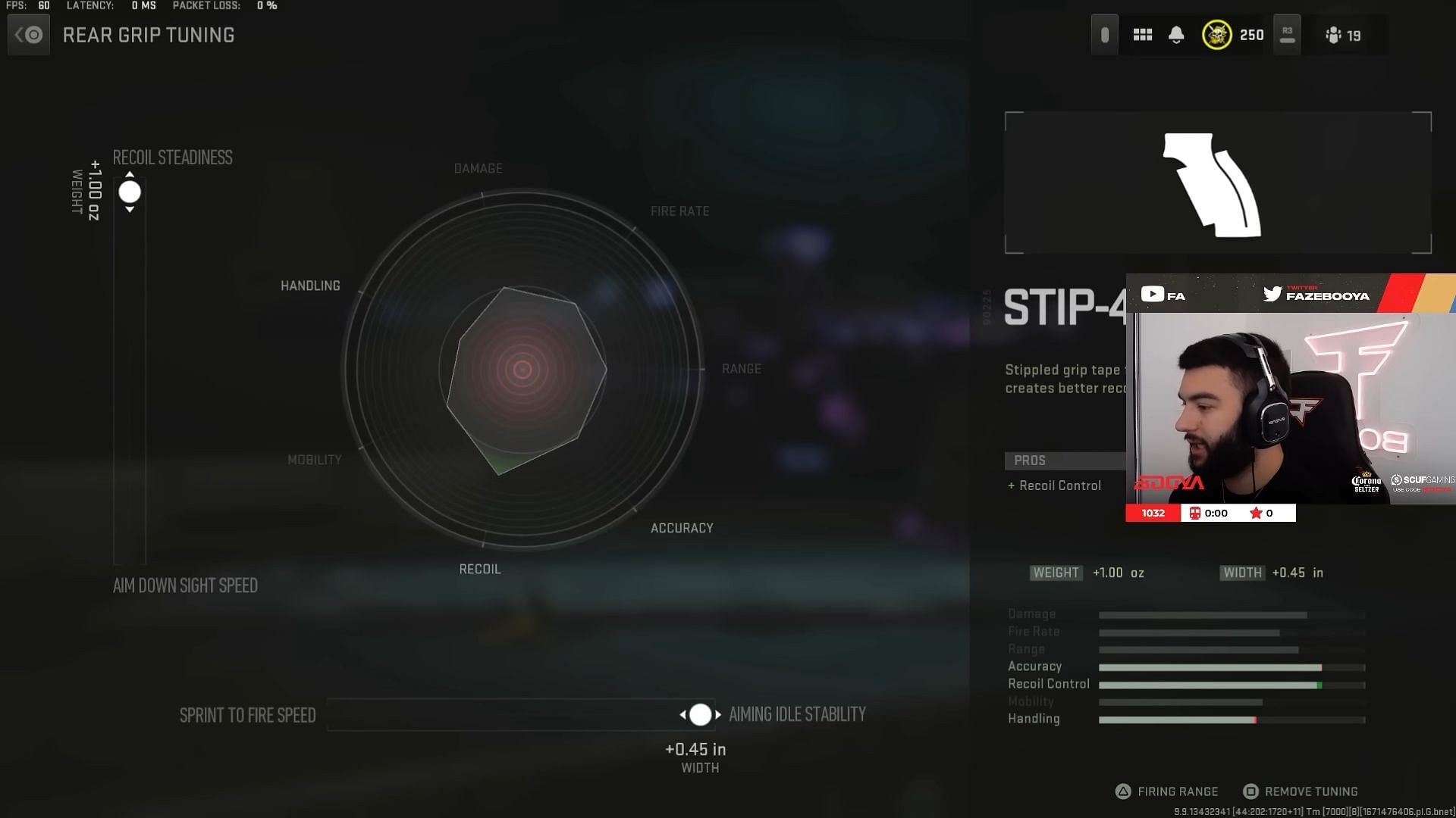 Stip-40 Grip tuning (Image via Activision and YouTube/Faze Booya)