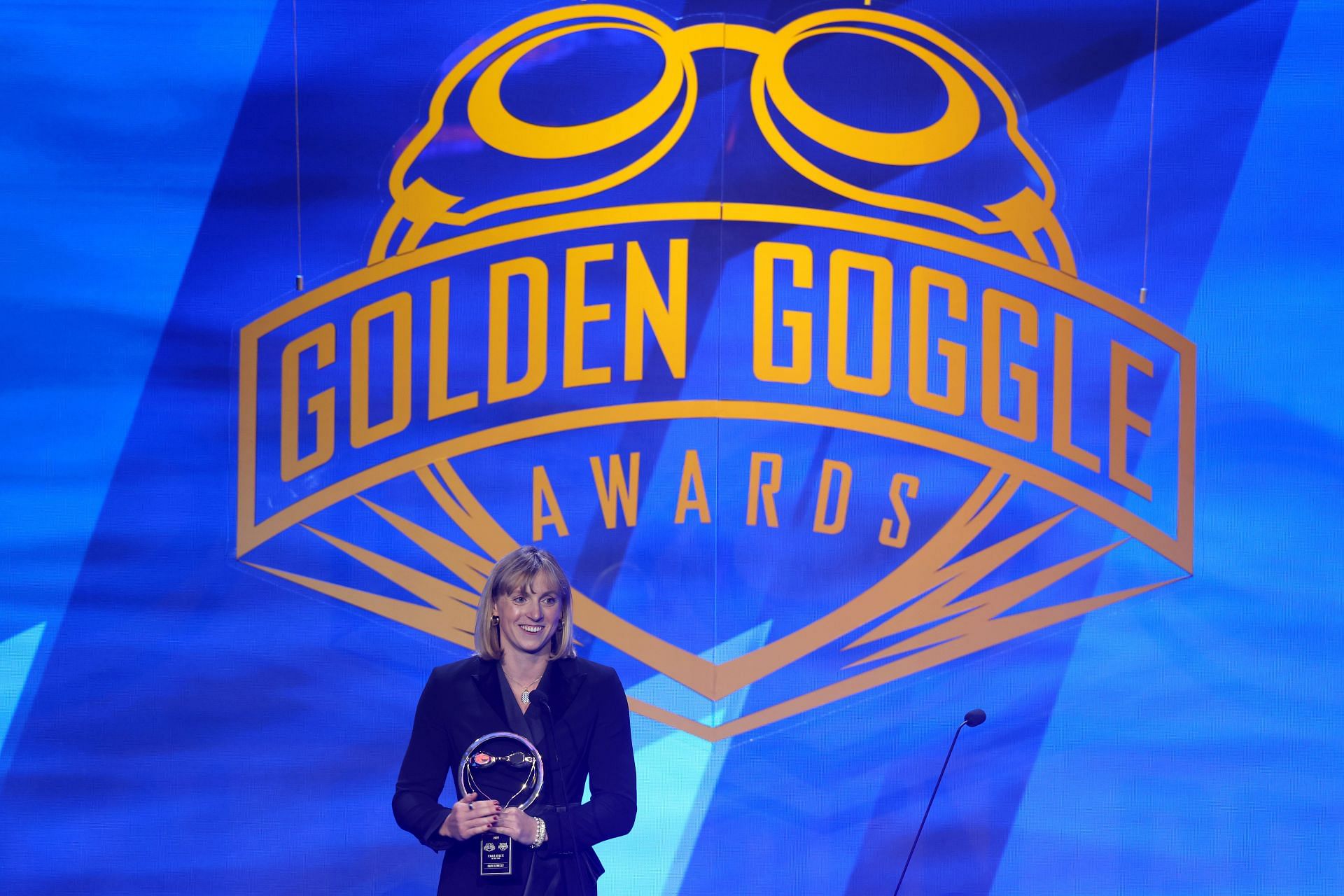 Katie Ledecky at the 2022 Golden Goggle Awards