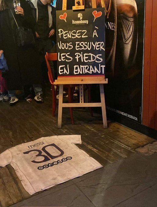 French Bar Uses Messi Shirt as Doormat after World Cup Final - Footy  Headlines