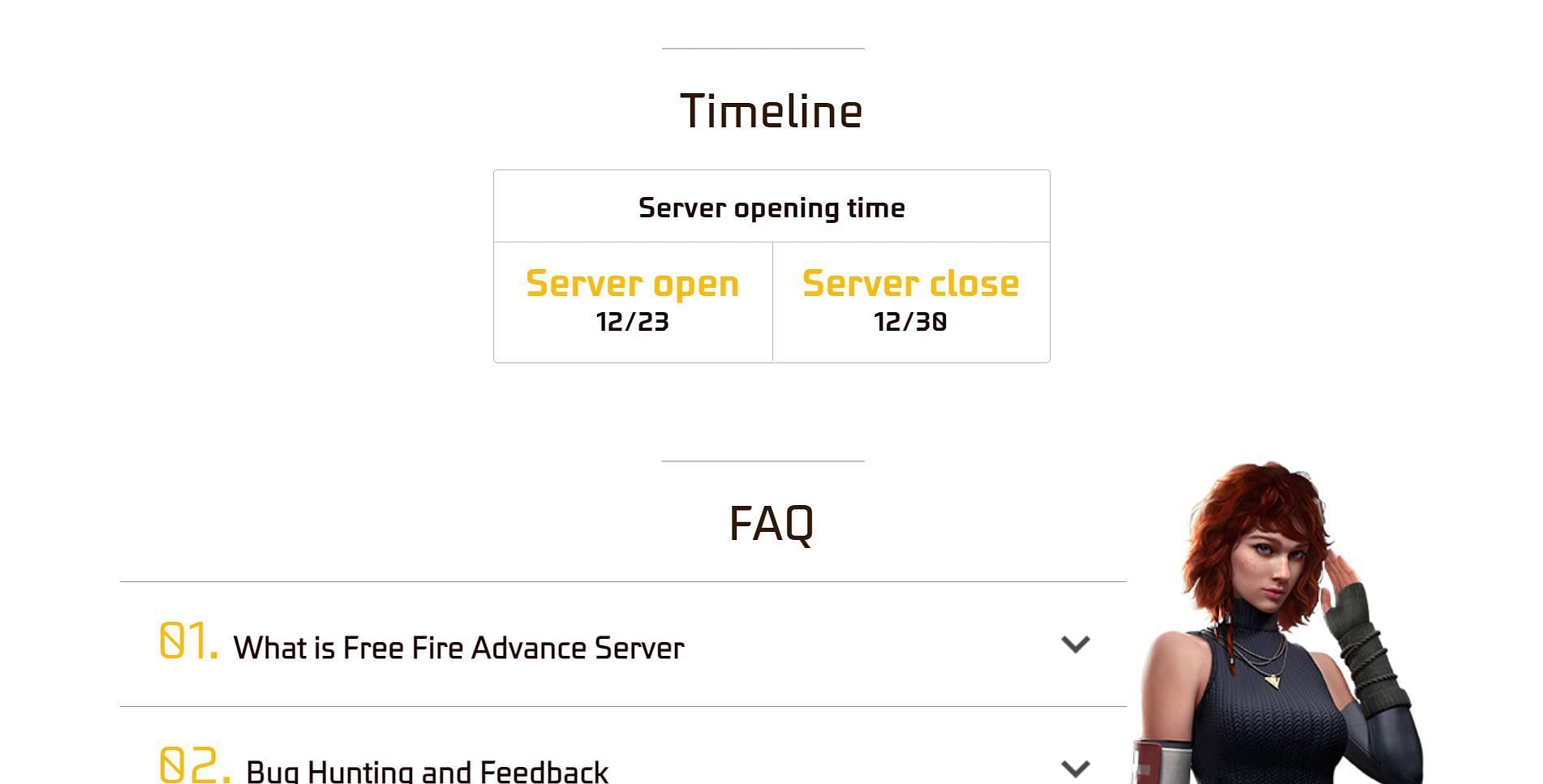 Free Fire OB23 Advanced Server canceled due to technical issues