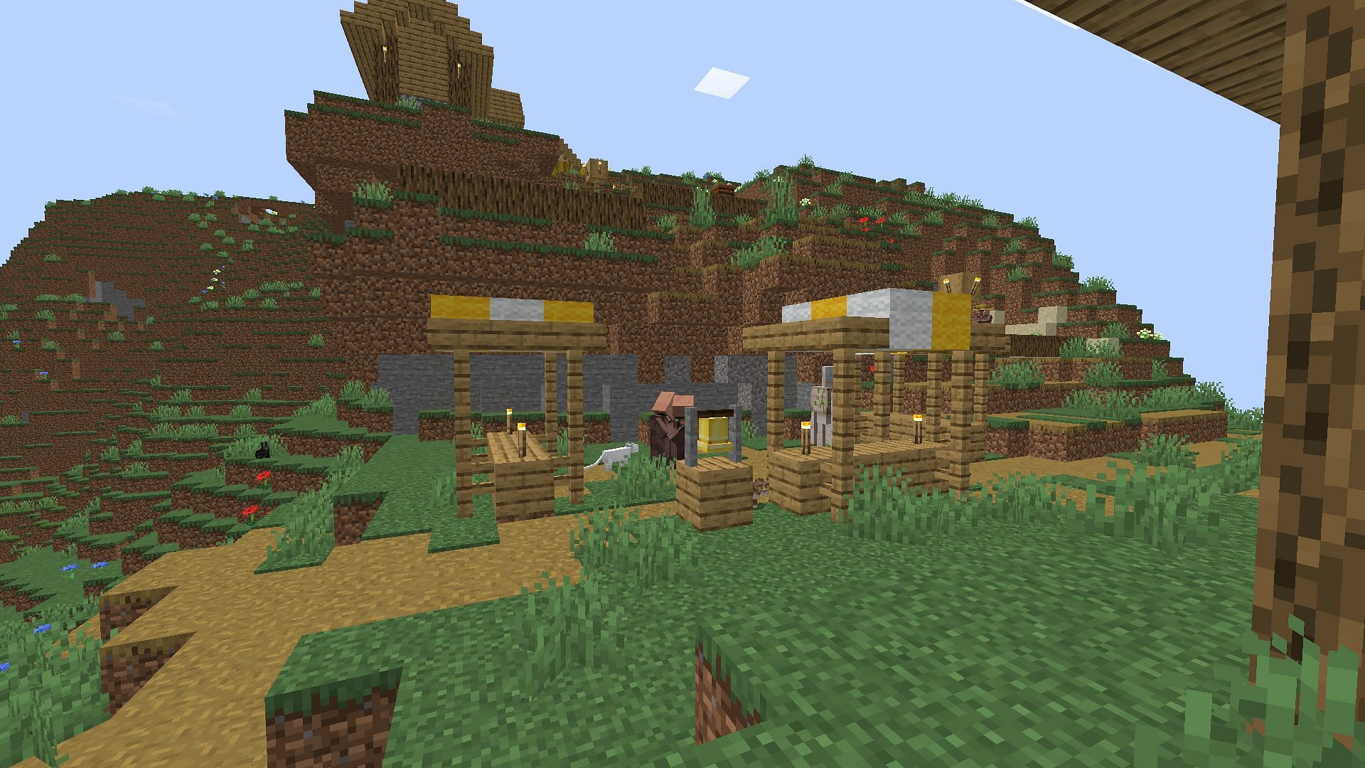 Village are great for survival base (Image via Mojang)