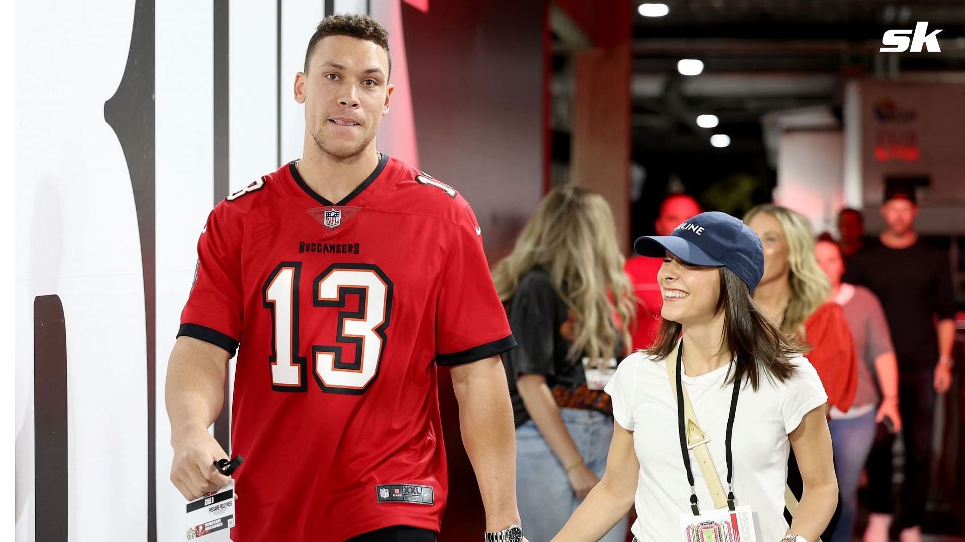 PHOTOS: Aaron Judge and his wife Samantha Bracksieck attended the Monday Night Football Buccaneers-Saints game in Tampa Bay