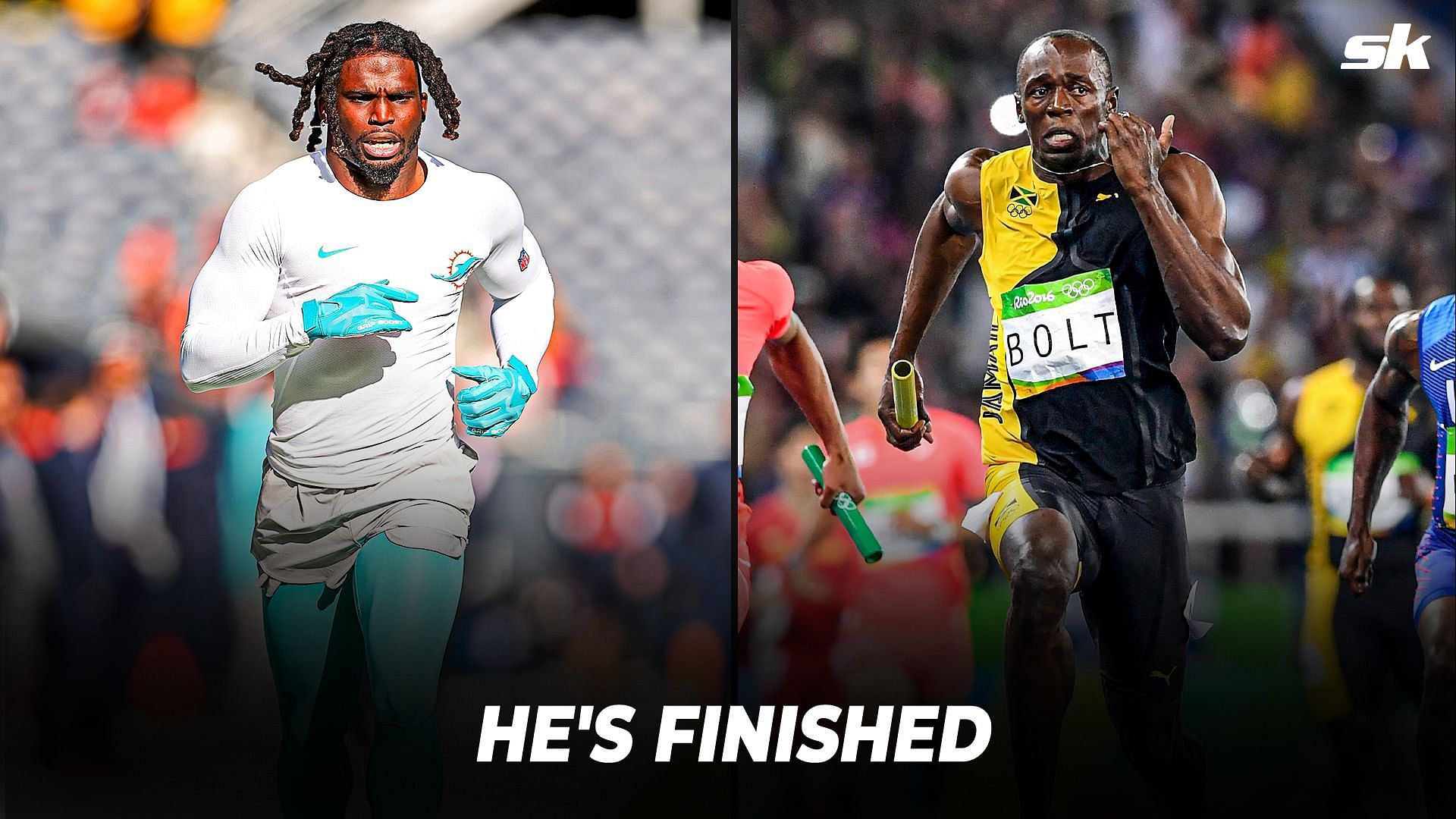 How fast can Usain Bolt run the 40 yard dash?