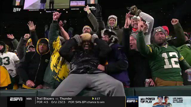 Adam Schefter certainly tried on this lambeau leap 