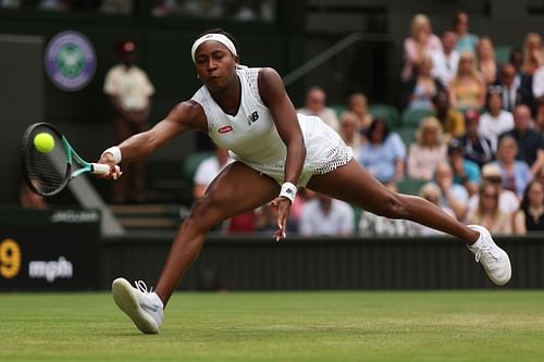 Coco Gauff at the 2022 Wimbledon Championships.