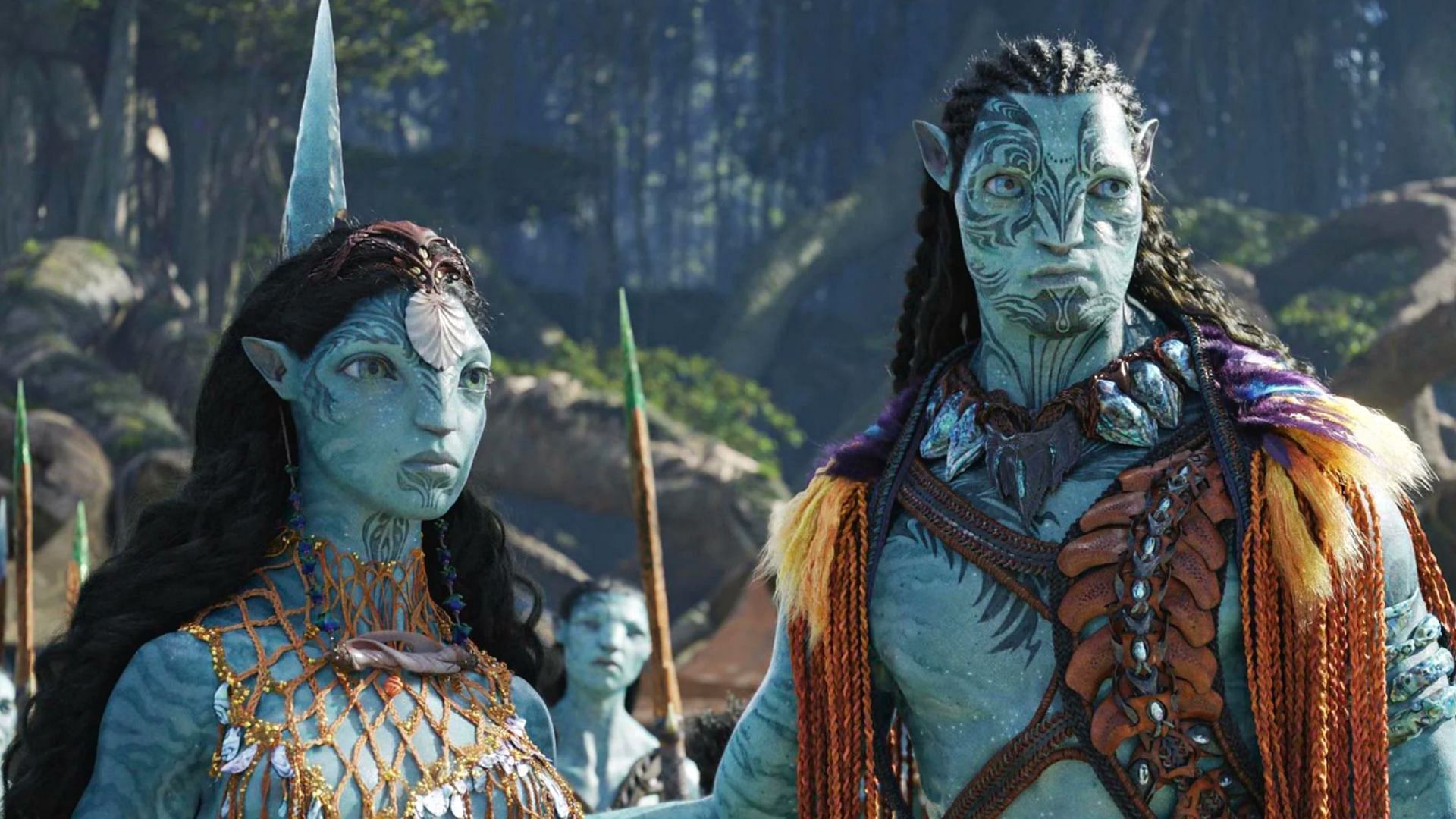 Kate Winslet and Cliff Curtis in Avatar: The Way of Water (Image via IMDb)