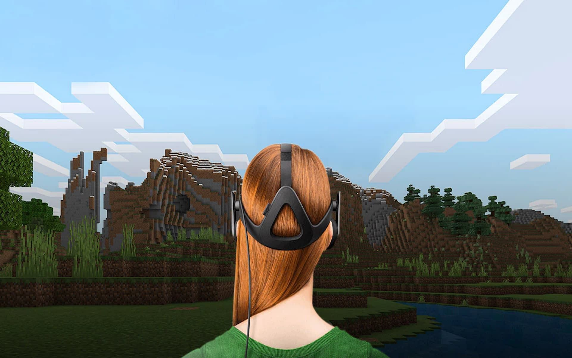 Players can experience their Minecraft worlds like never before with VR (Image via Minecraft.net)