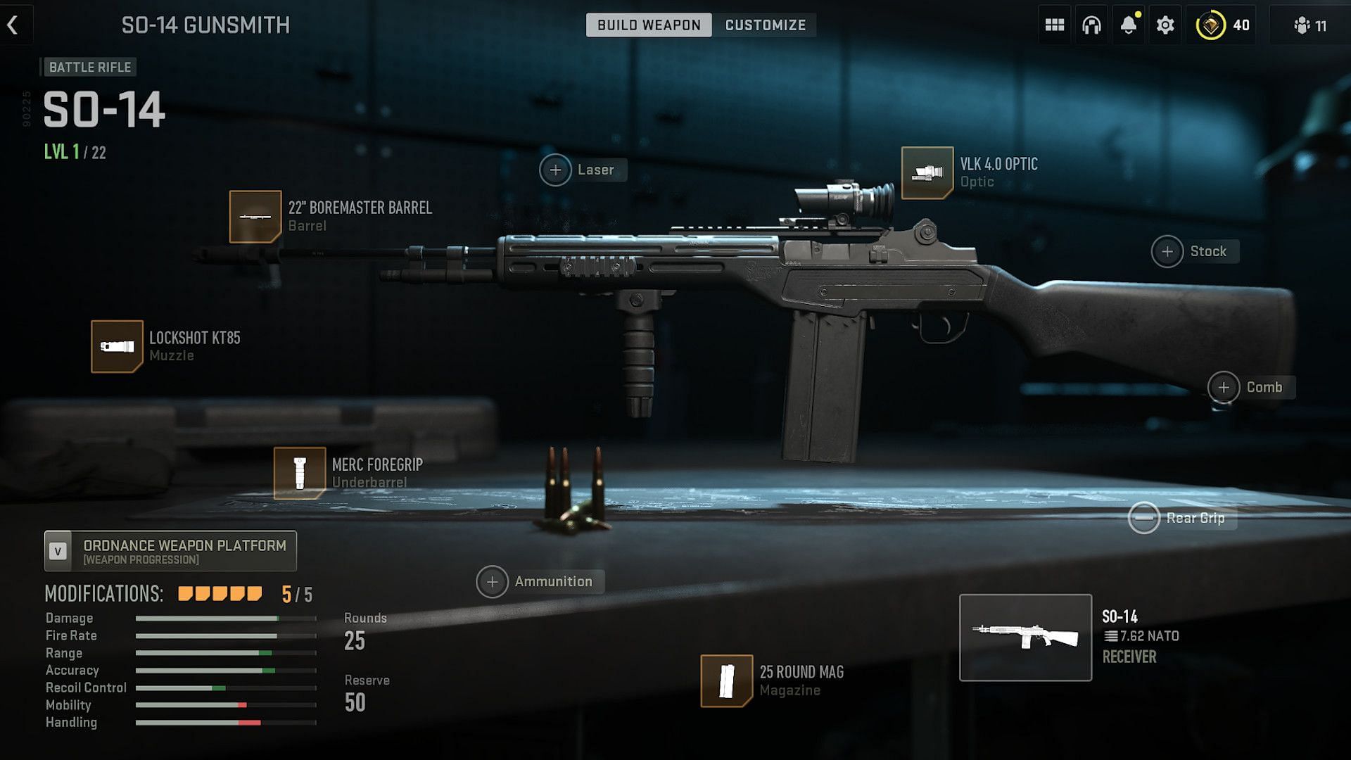 SO-14 loadout in MW2 (Image via Activision)