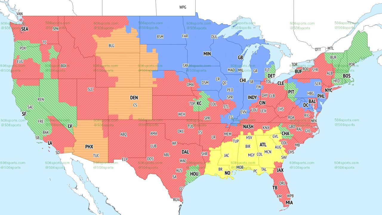 NFL Week 15 Coverage Map TV Schedule, Channel, and Time for 202223 season