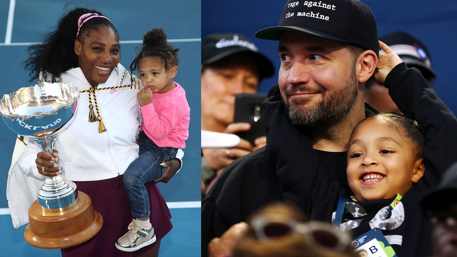 Serena Williams and Alexis Ohanian with their daughter Olympia.