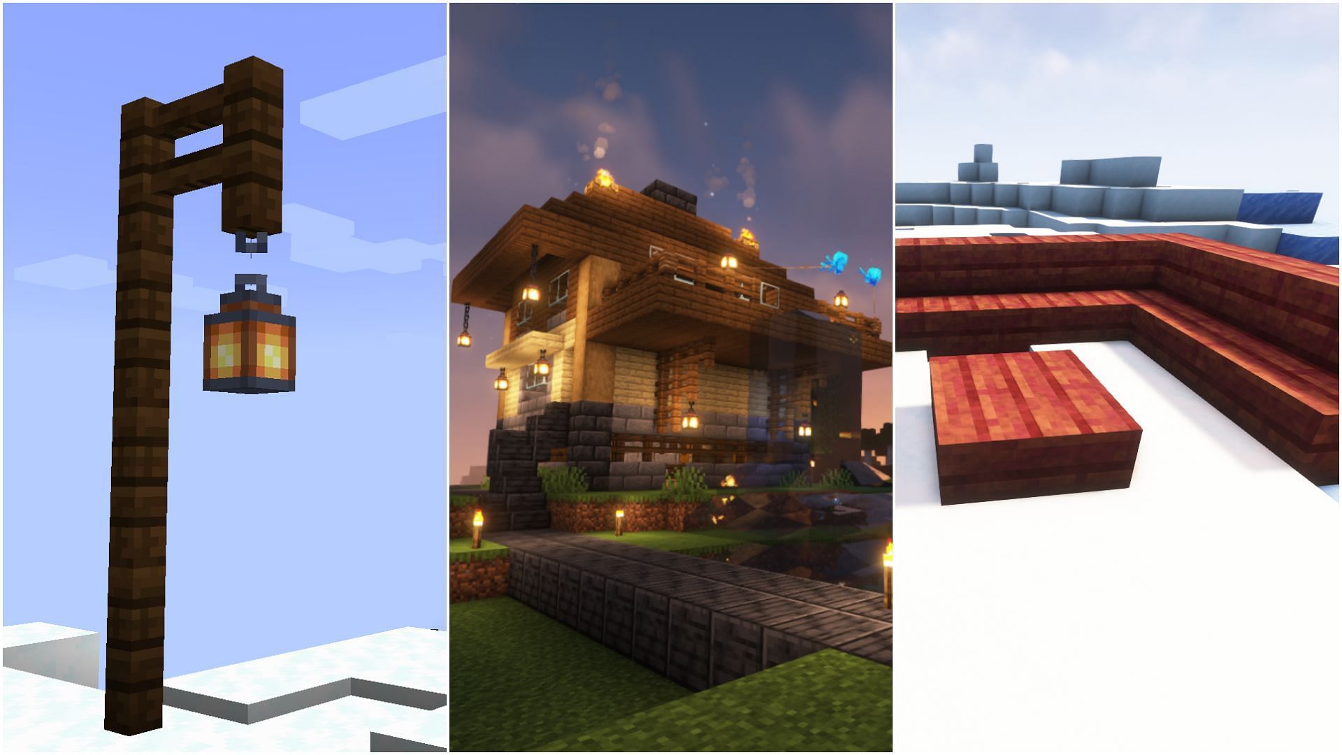 There are many ways in which beginners can decorate their Minecraft bases (Image via Sportskeeda)