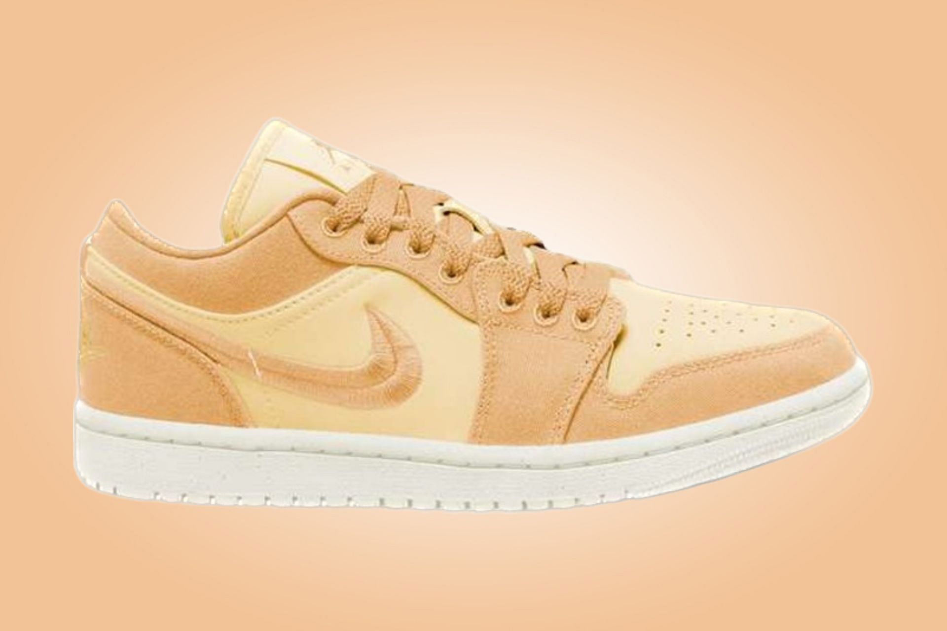 Air Jordan 1 Low Celestial Gold shoes (Image via Nike)