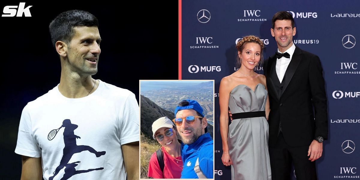 Novak Djokovic and his wife Jelena go on a hiking expidition in Malaga.