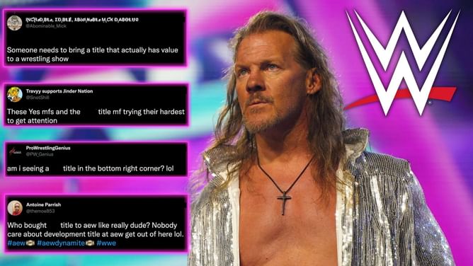 "Trying the hardest to get attention" - Wrestling world erupts as a fan flashes WWE title during Chris Jericho's AEW Dynamite segment