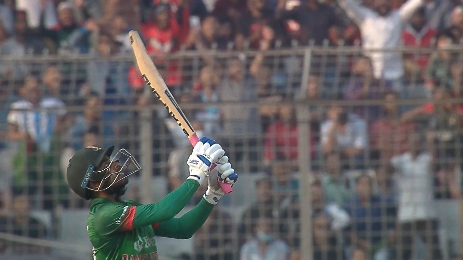 Mehidy Hasan scored his first ODI hundred. (Credits: Twitter)