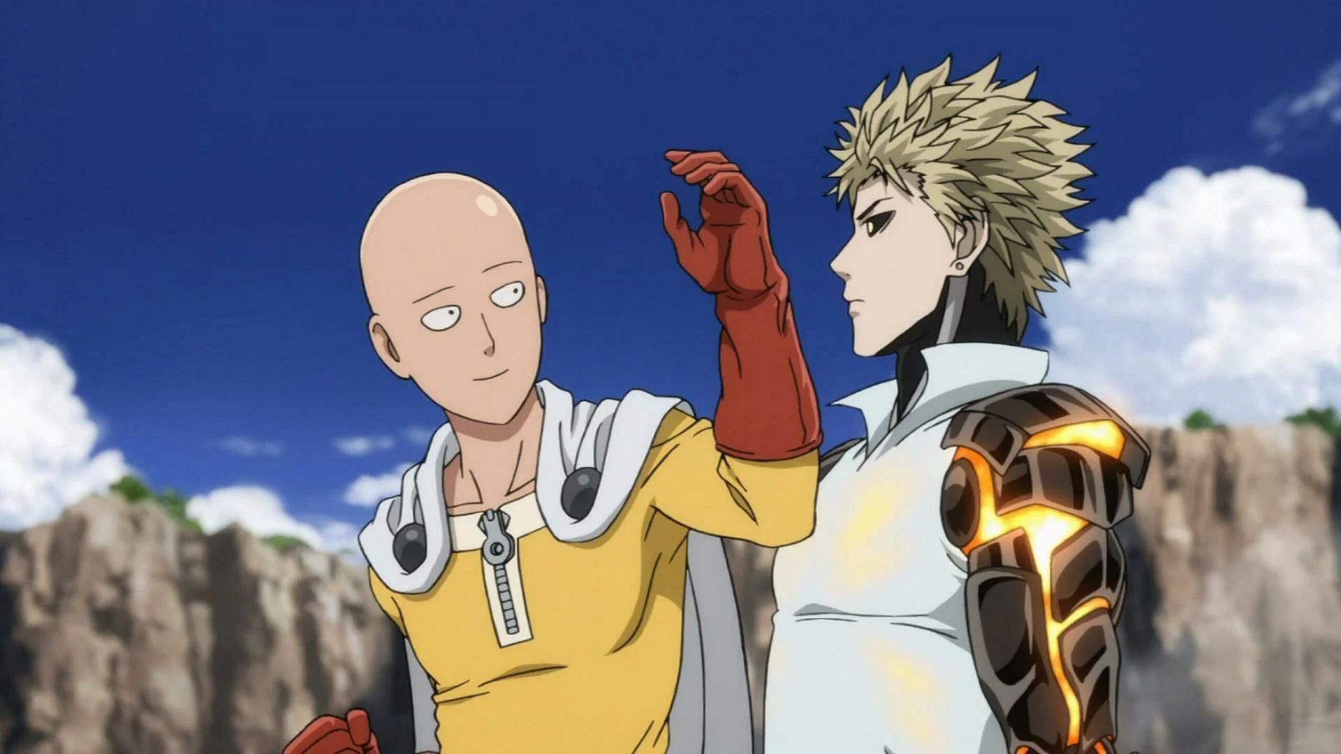 Saitama and Genos as seen in One Punch Man season 1 (Image via Madhouse)