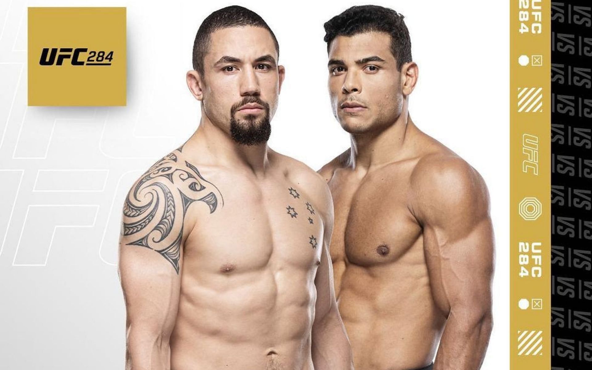 Robert Whittaker (left) Paulo Costa (right) [Image courtesy @robwhittakermma Instagram]