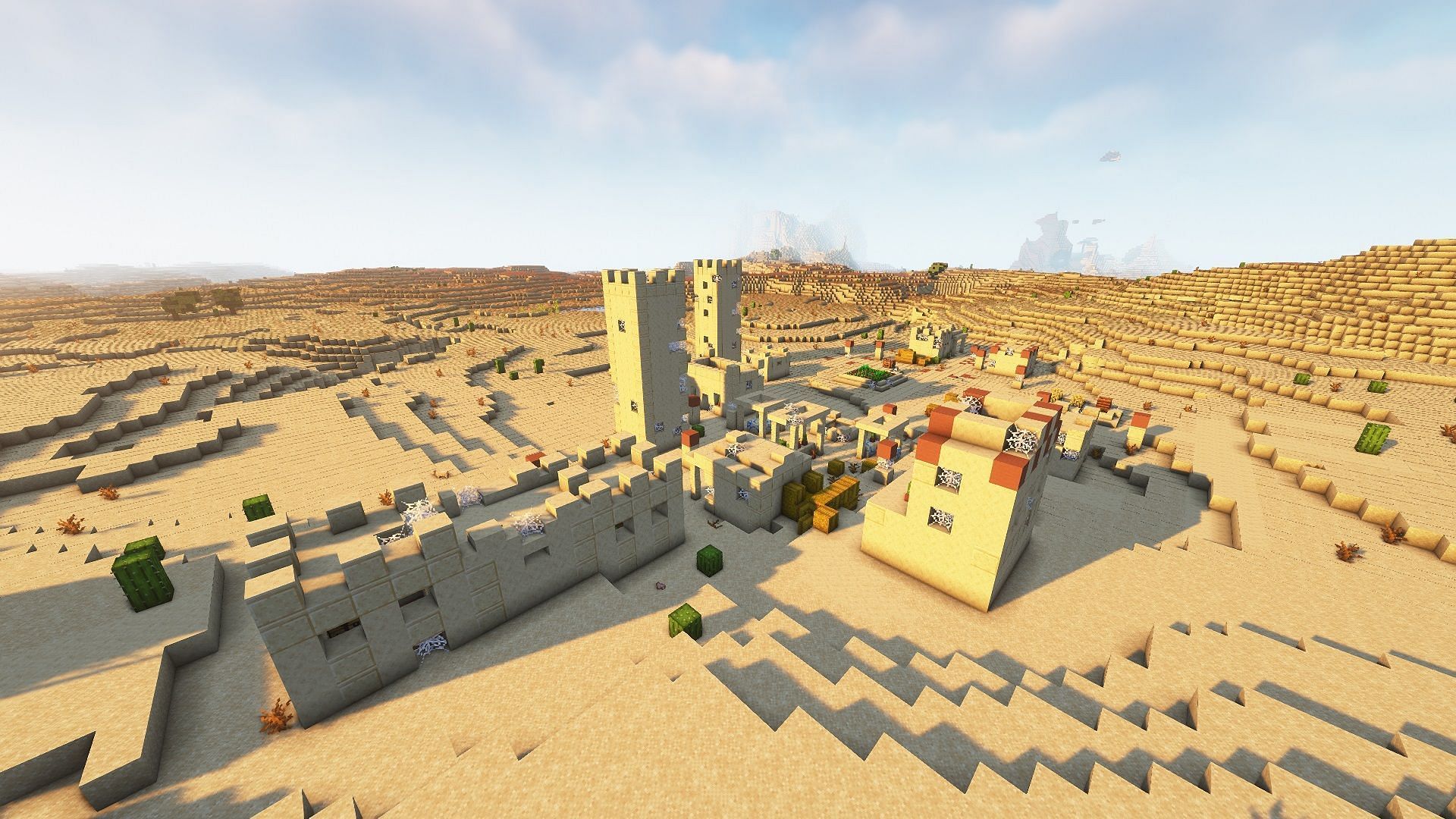 An abandoned village in the desert (Image via Mojang)