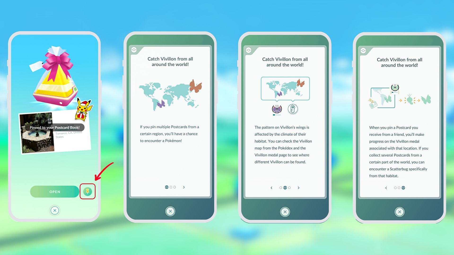 Pinning Postcards (Image via Niantic)