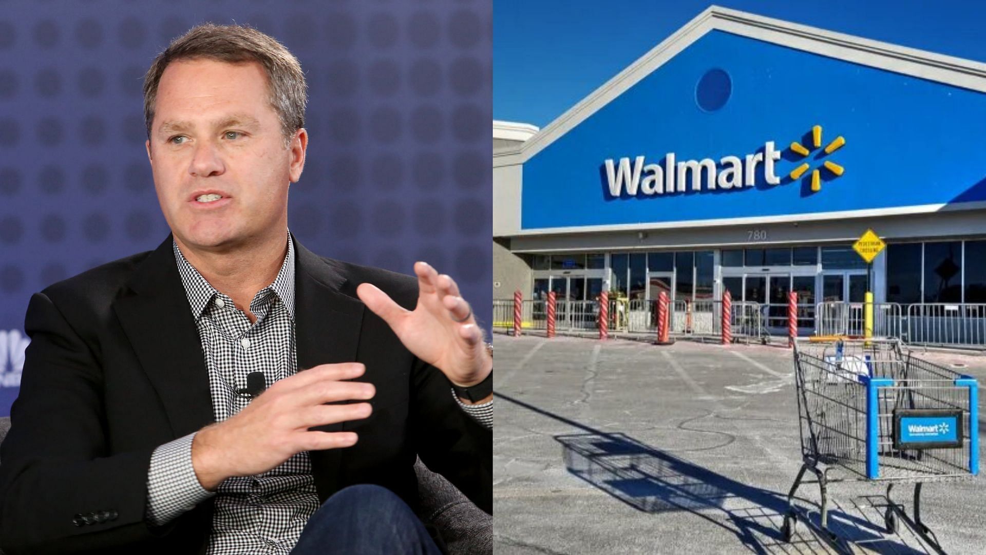 Walmart CEO Doug McMillon announces possible shutdown of stores, gets backlash online. (Image via Shutterstock)