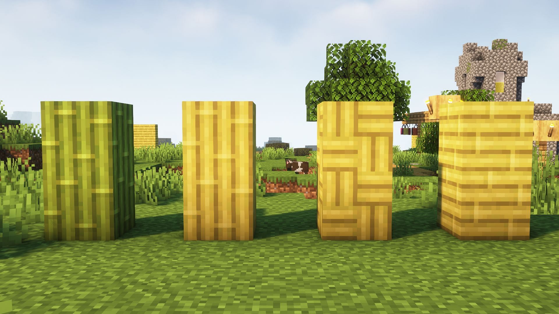 New and upcoming bamboo blocks (Image via Mojang)
