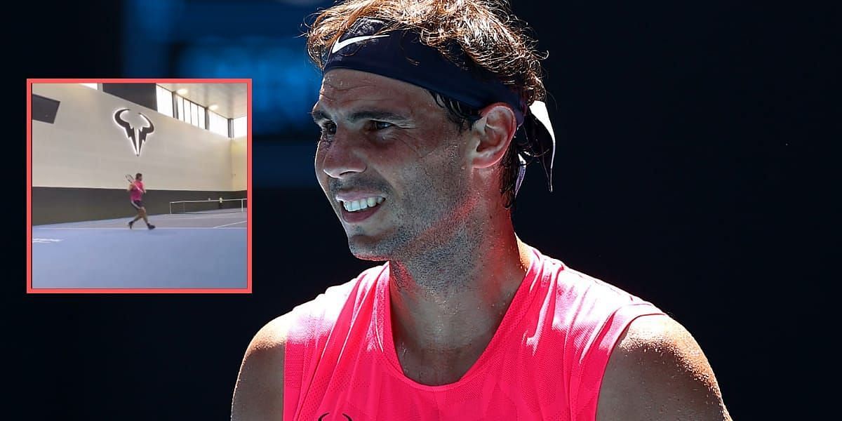 Rafael Nadal was spotted practicing new one-handed backhand. 