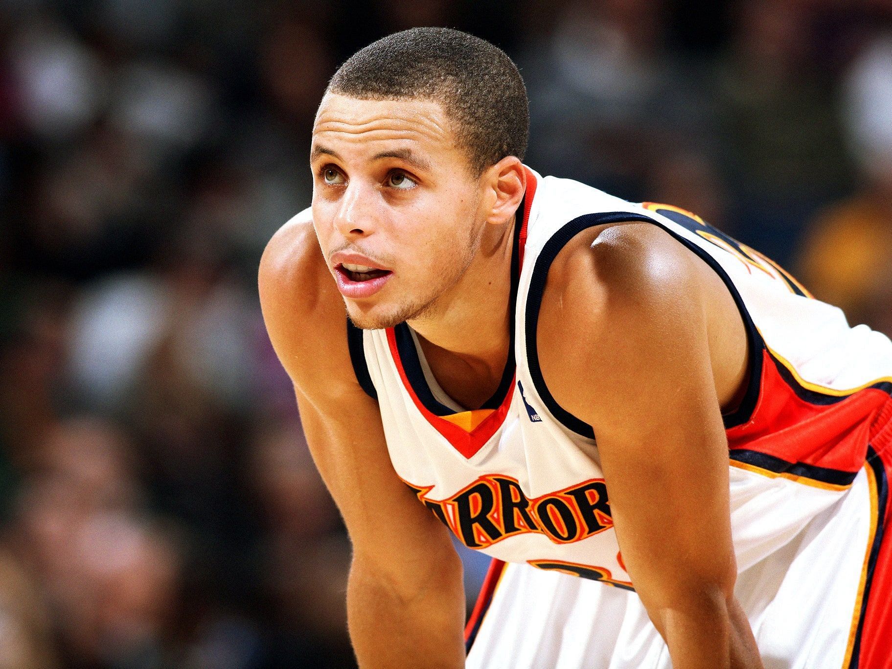Golden State Warriors superstar point guard Steph Curry during his rookie season in the 2009-10 NBA season