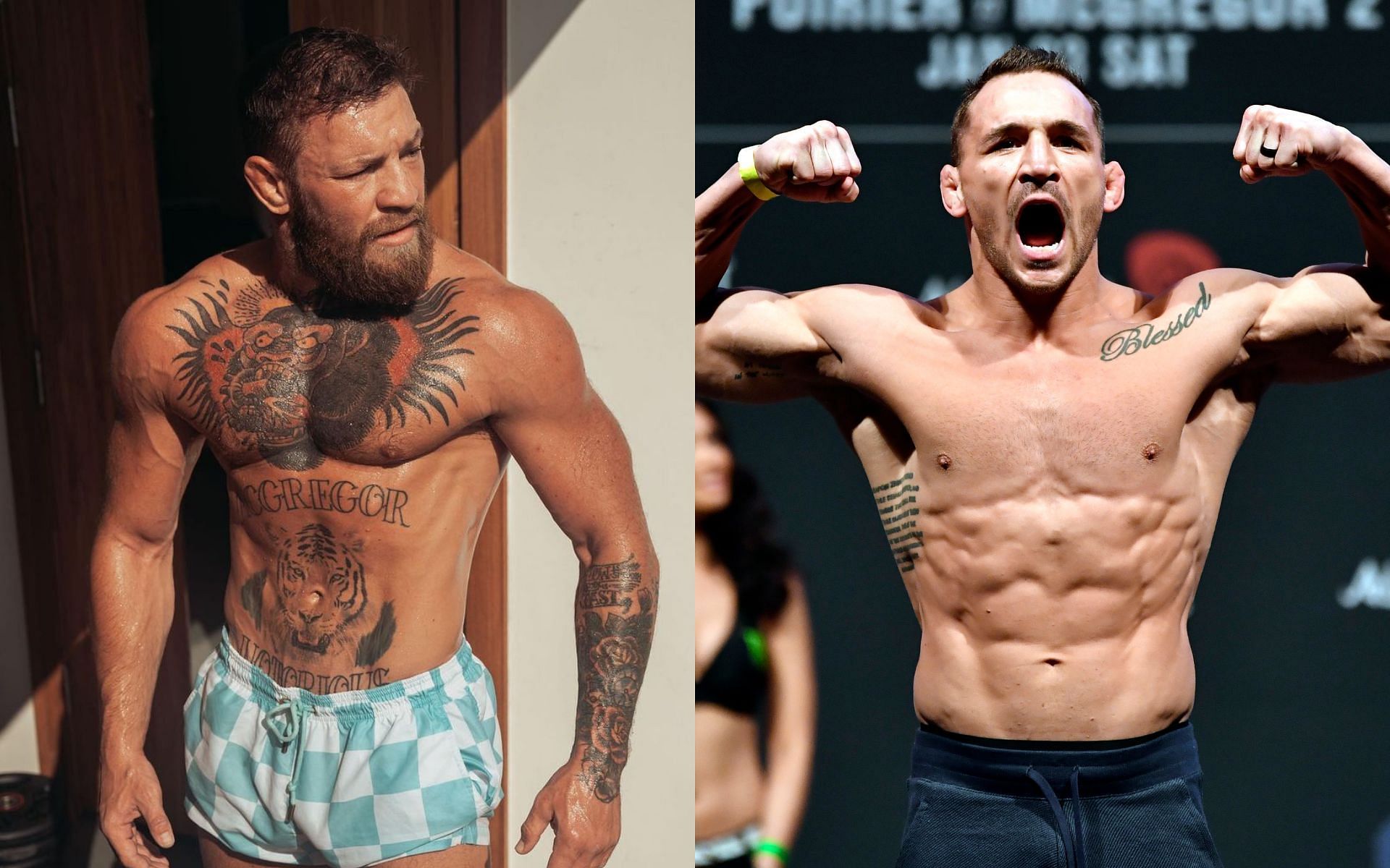 Conor McGregor (left) Michael Chandler (right) [Image courtesy @thenotoriousmma Instagram]