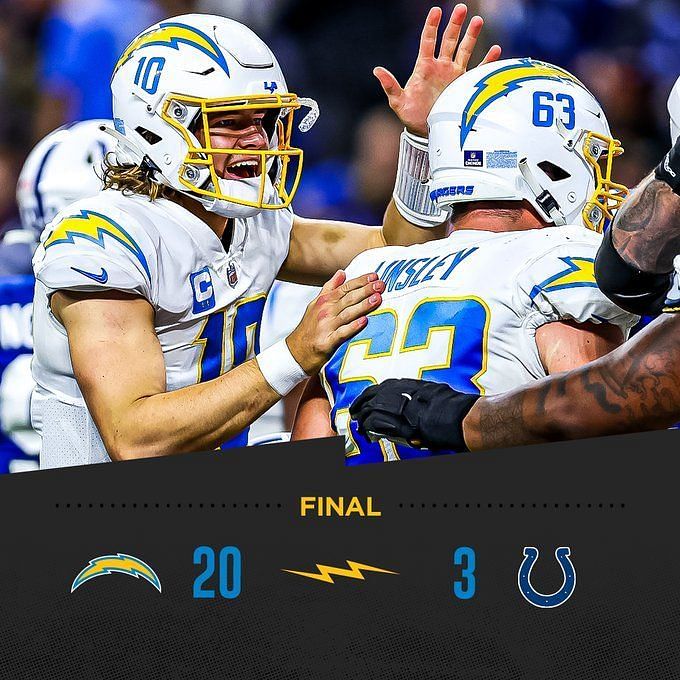 Los Angeles Chargers 20 vs. 3 Indianapolis Colts summary: stats and  highlights