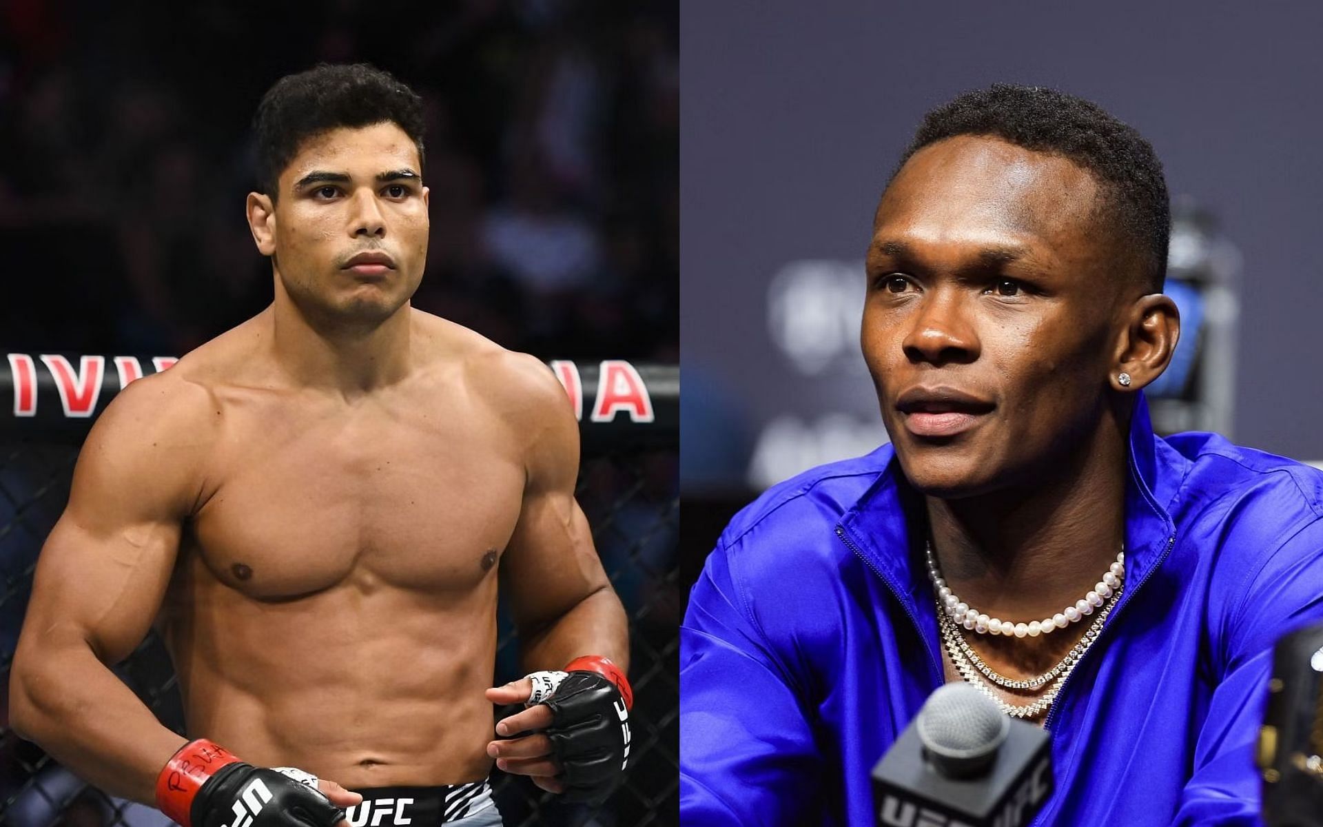 Paulo Costa (left) and Israel Adesanya (right)