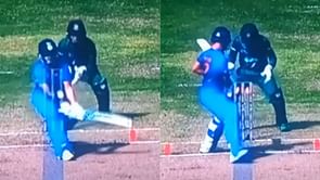 [WATCH] Shikhar Dhawan makes a mess of a reverse sweep attempt to lose his wicket in 1st ODI against Bangladesh