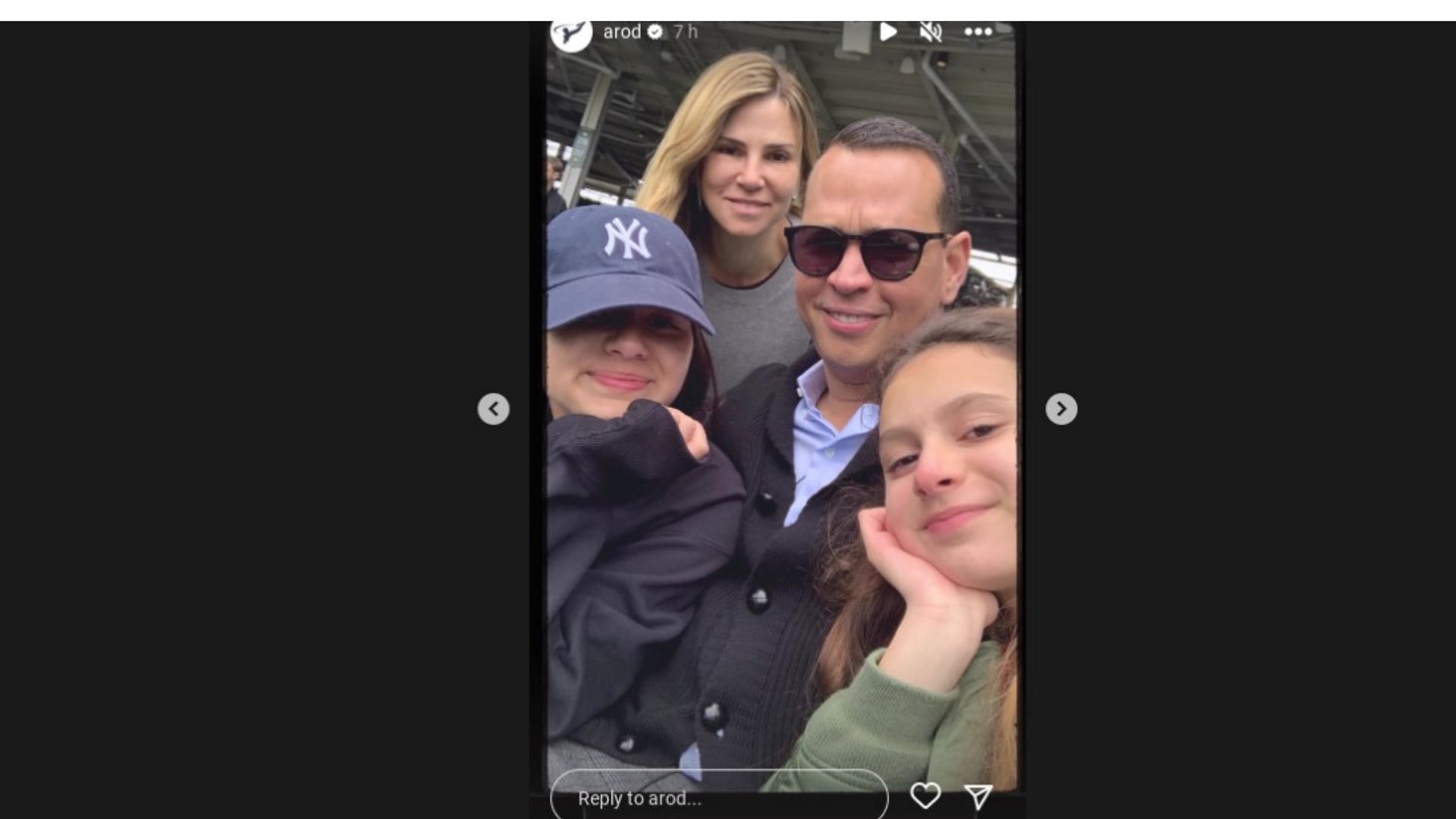 Alex Rodriguez with ex-wife Cynthia Scurtis and daughters Natasha and Ella. Photo credit: A-Rod Instagram stories