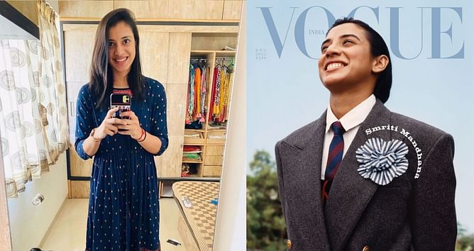 Vogue मैगज़ीन के कवर पेज पर नजर आईं स्मृति मंधाना, देखिये तस्वीर