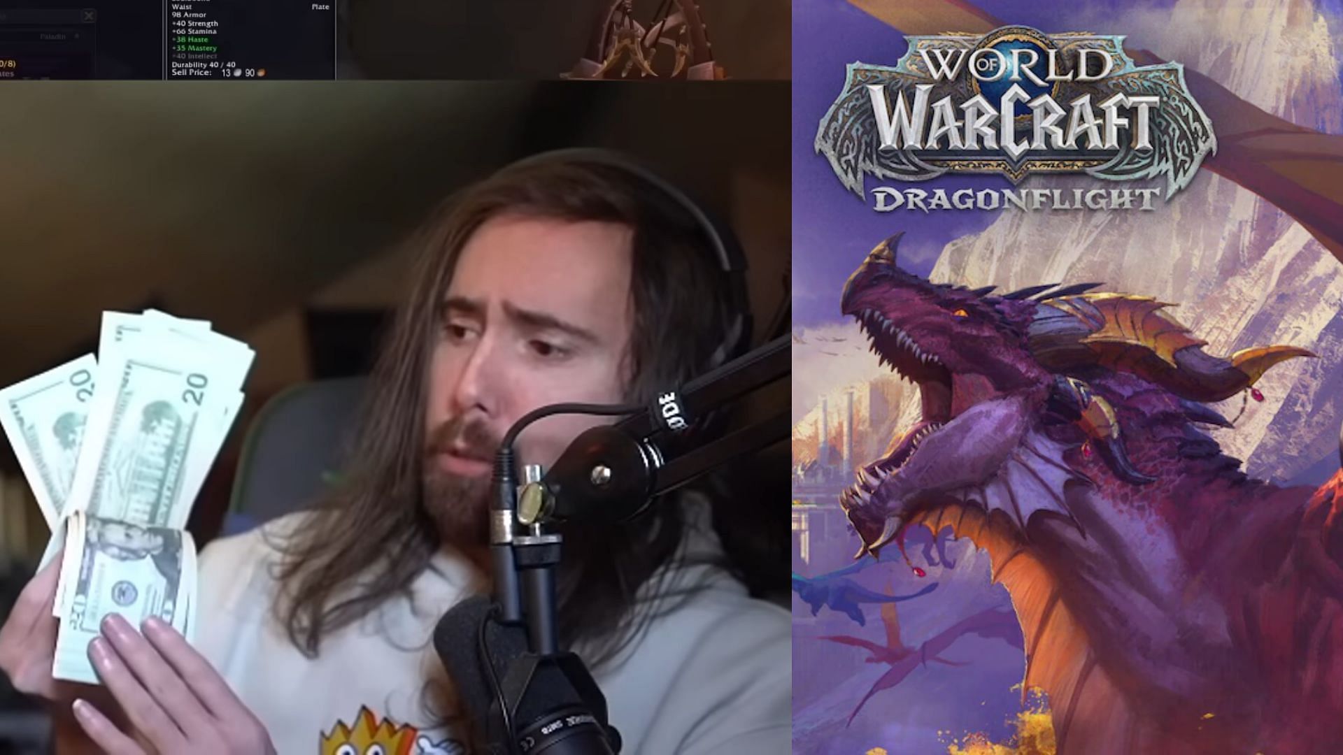 Asmongold reveals his earnings since World of Warcraft Dragonflight came out(Image via Sportskeeda)