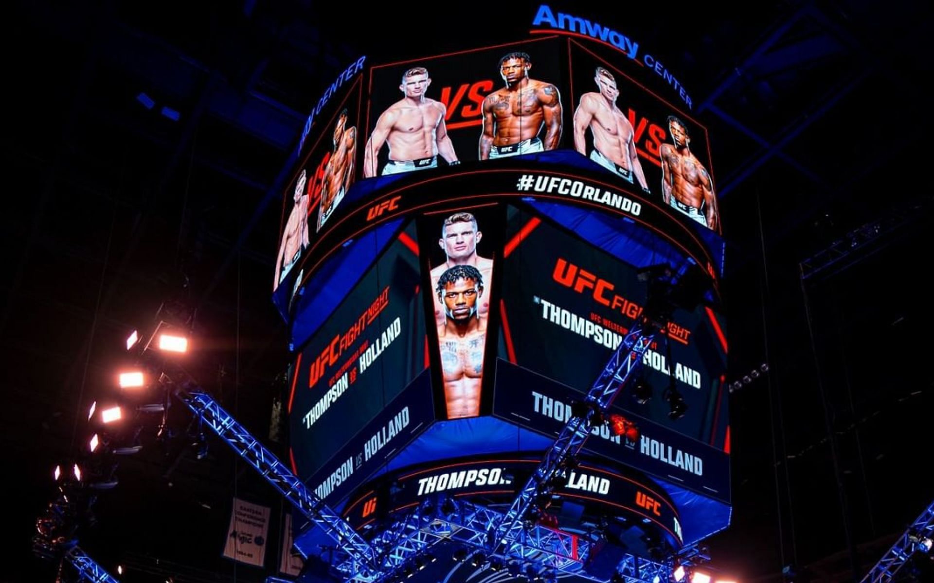 The Amway Center during UFC on ESPN 42 [Image courtesy @ufc Instagram]