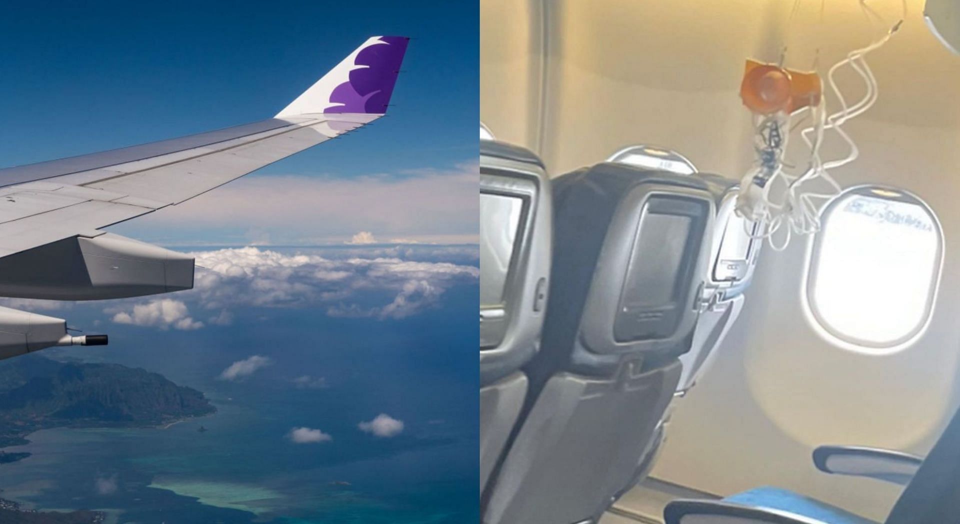 Severe turbulence on a Hawaiian Airlines flight to Honululu left 36 people injured (Image via Getty Images and Jonathan McCall)